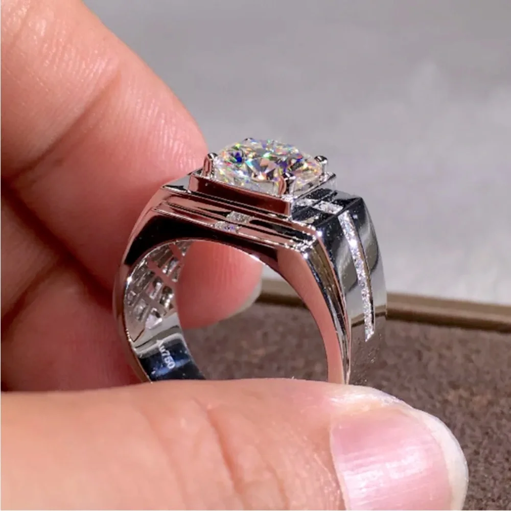 NEW Men’s Sterling Silver White Sapphires Ring